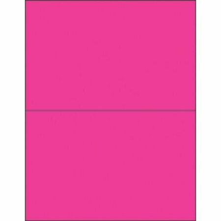BSC PREFERRED 8-1/2 x 5-1/2'' Pink Removable Rectangle Laser Labels, 200PK S-14076P